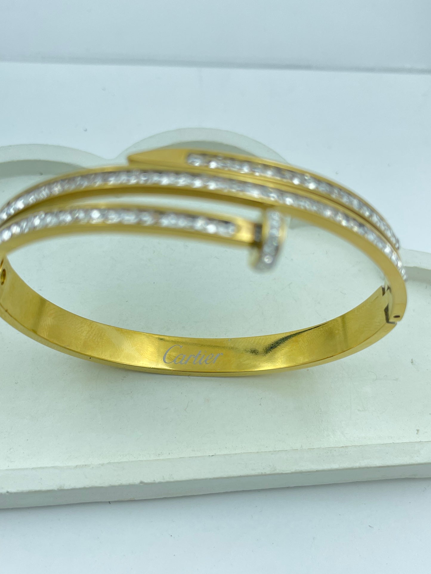 Nail Crystal Cuff Bracelet