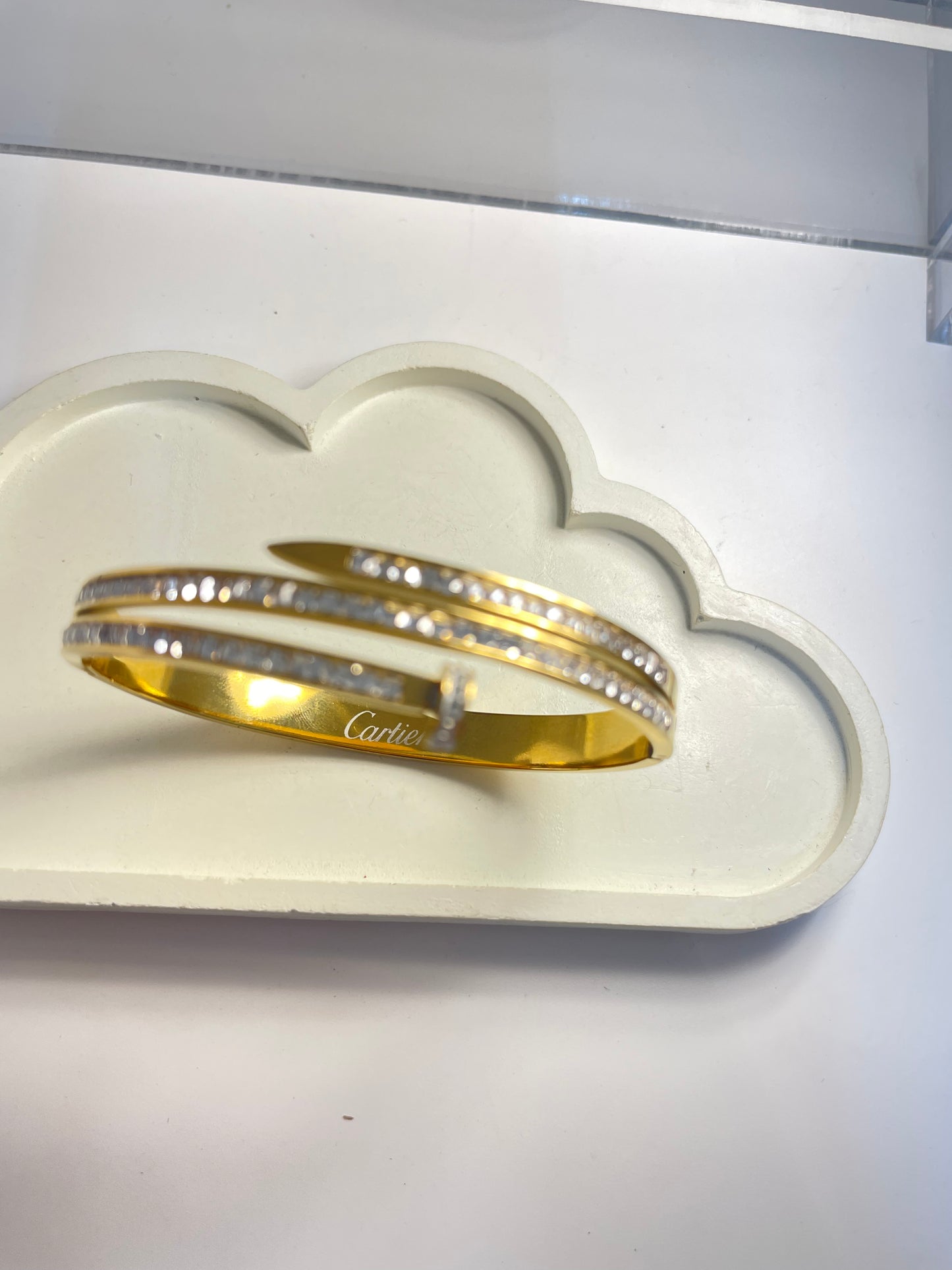 Nail Crystal Cuff Bracelet