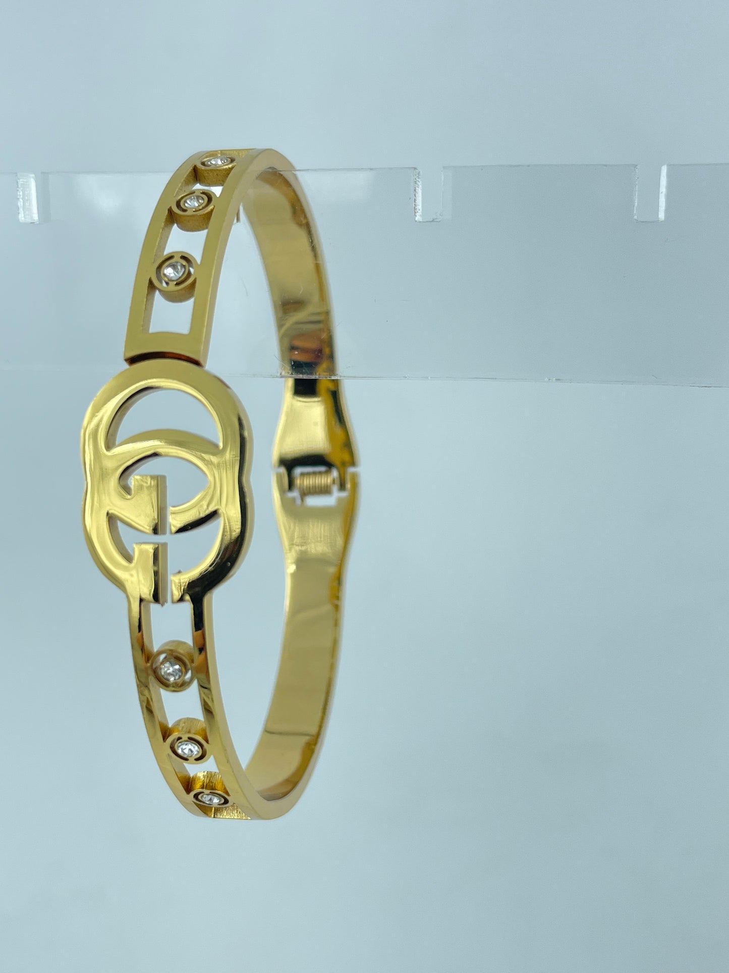 Radiant Halo Gold Bracelet