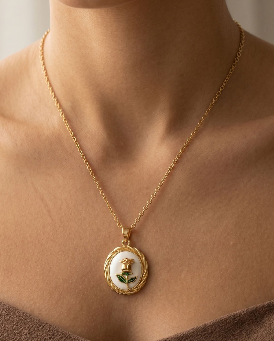 Golden Rose Pendant