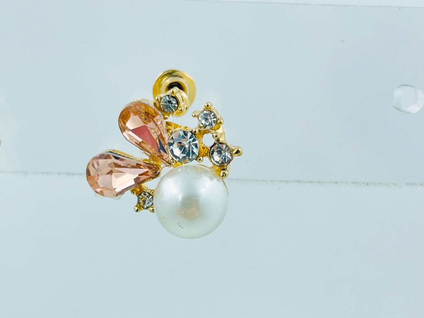 Aurora Crystal Pearl Studs