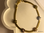 Golden Bloom Multi-Flower Bracelet