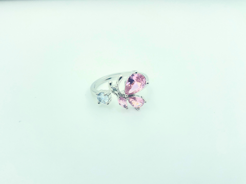 Pink Butterfly Elegance Ring