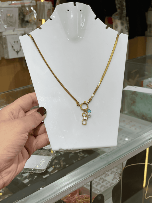 Charm &amp; Pearl Medley Necklace