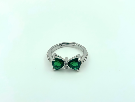 Emerald Grace Bow Ring