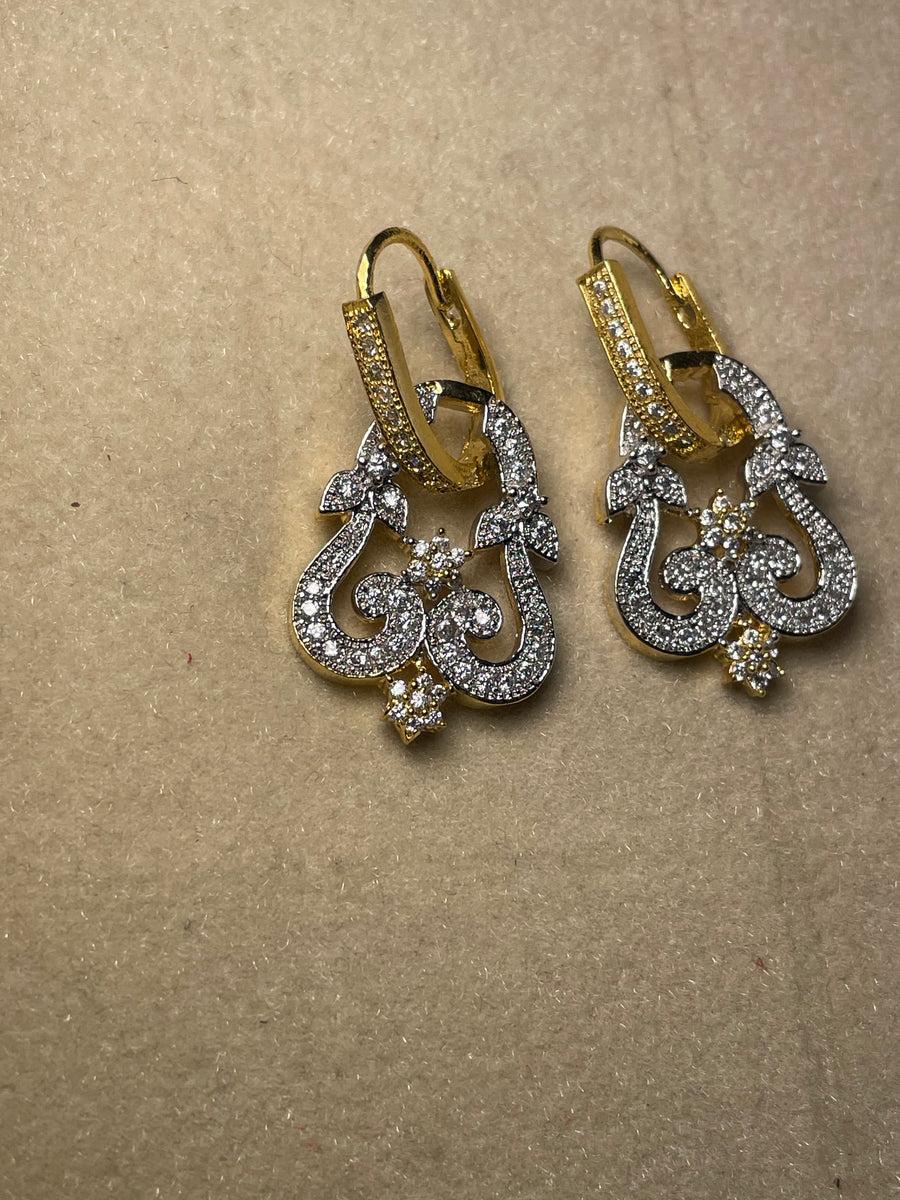 Crystal Crown Halo Studs