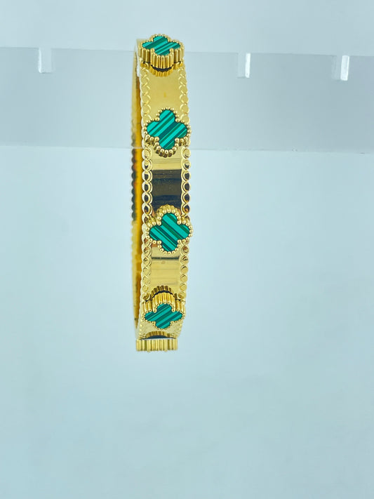 Green Clover Gold Bracelet