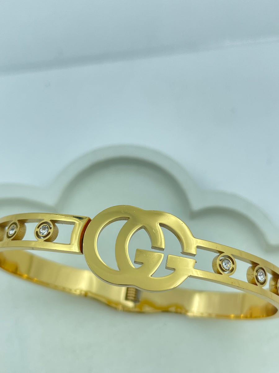 Radiant Halo Gold Bracelet