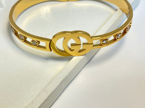 Radiant Halo Gold Bracelet