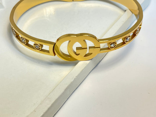 Radiant Halo Gold Bracelet