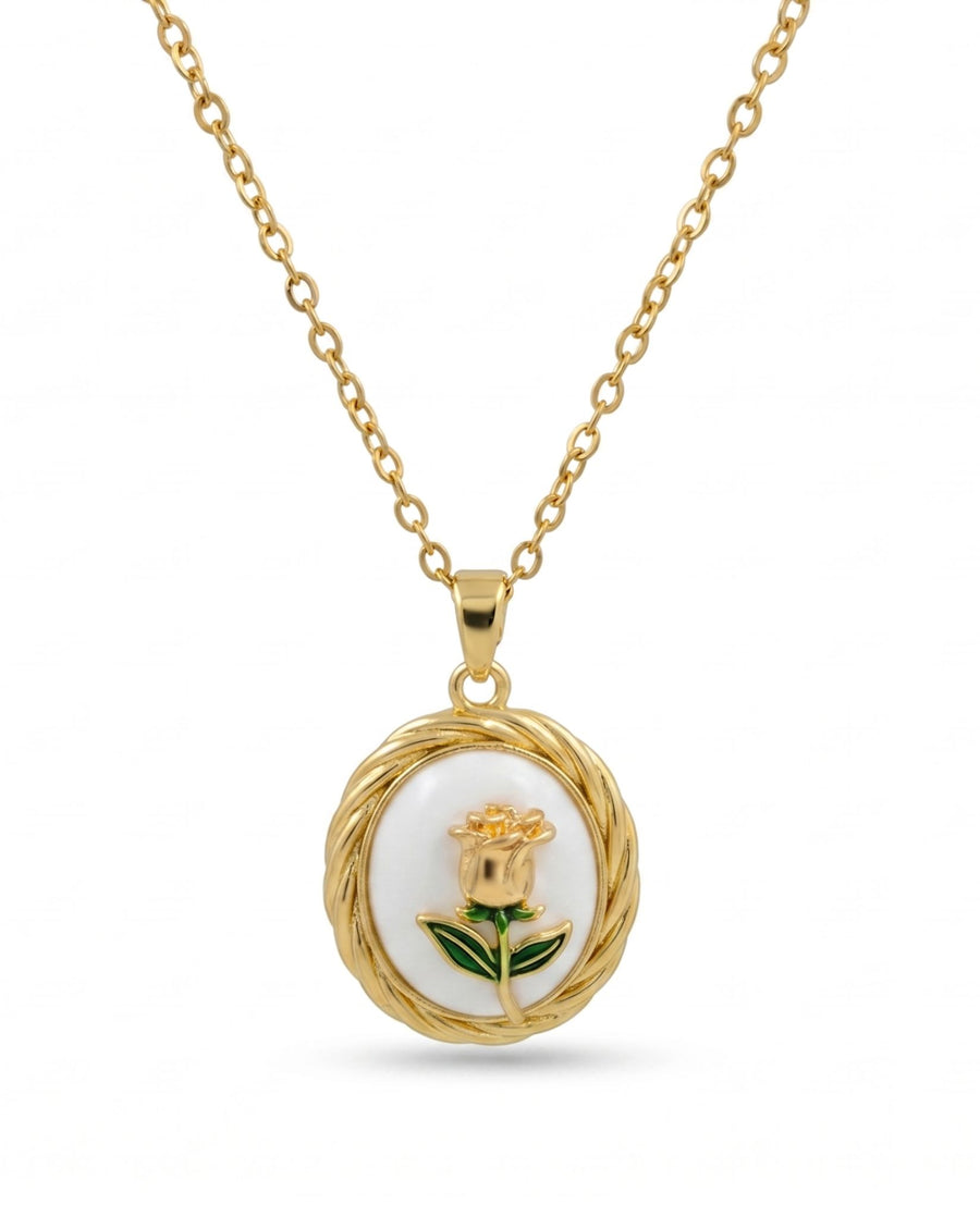 Golden Rose Pendant