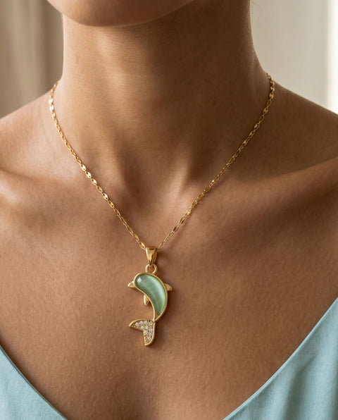 Aqua Dolphin Pendant