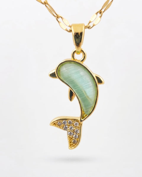 Aqua Dolphin Pendant