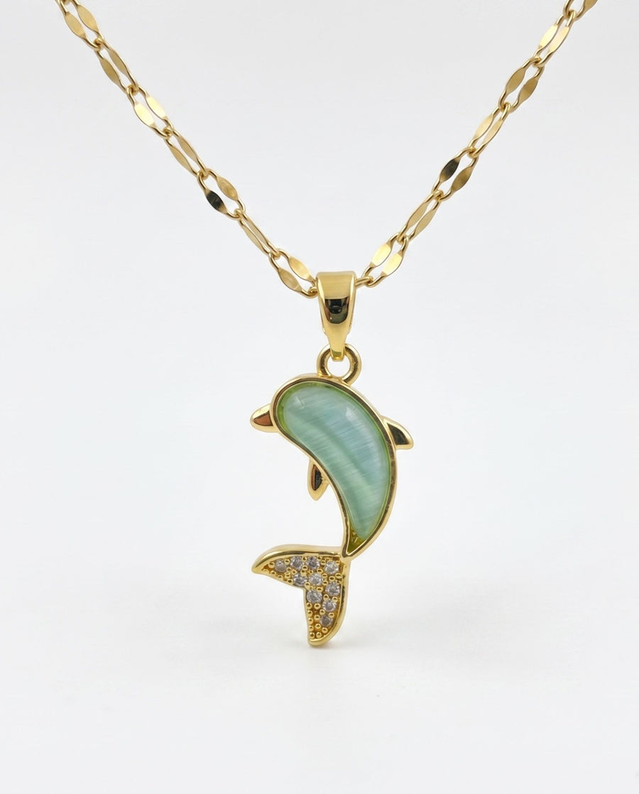 Aqua Dolphin Pendant