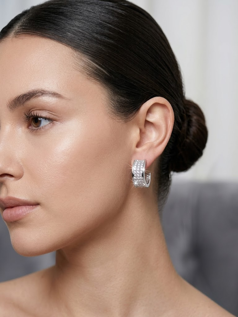 Silver Luxe Studs