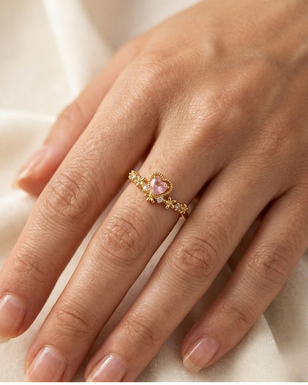 Rosé Heart Ring