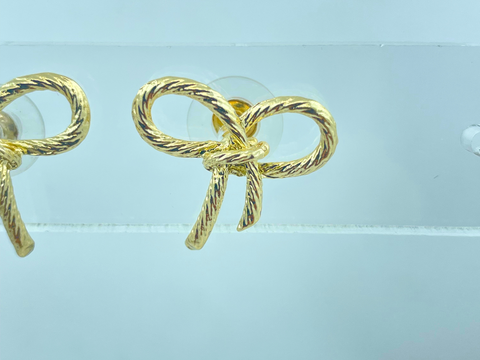 Golden Bow Knot Earrings