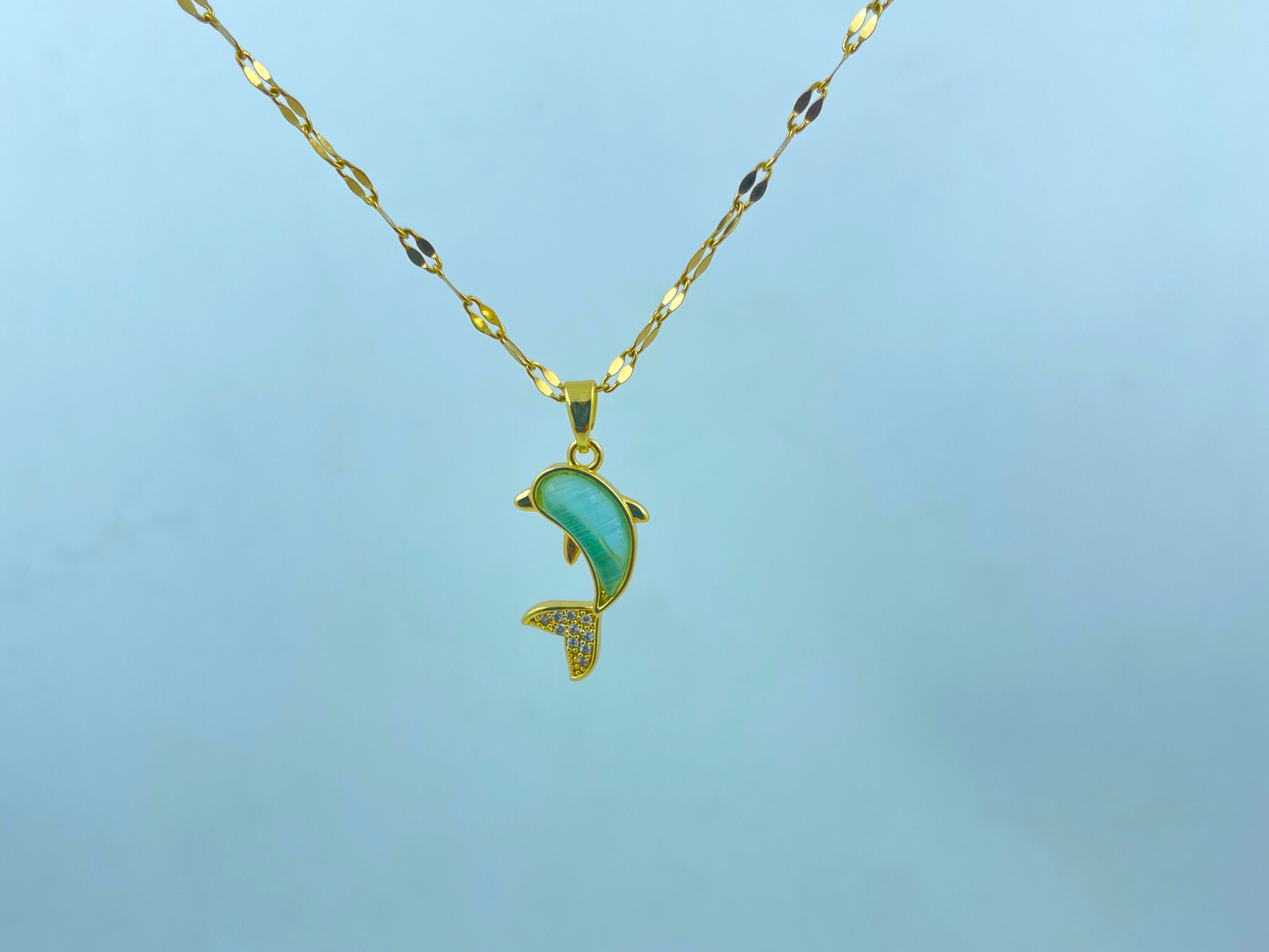 Aqua Dolphin Pendant