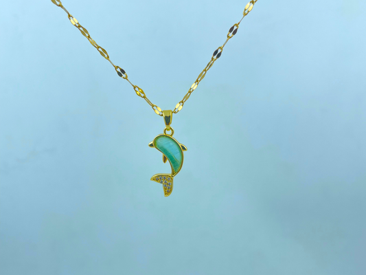Aqua Dolphin Pendant