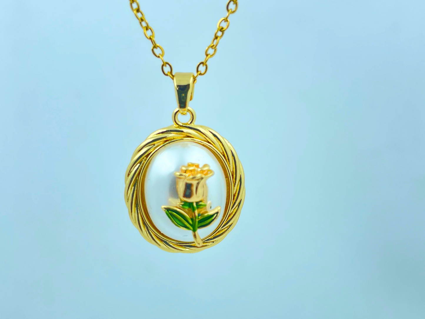 Golden Rose Pendant