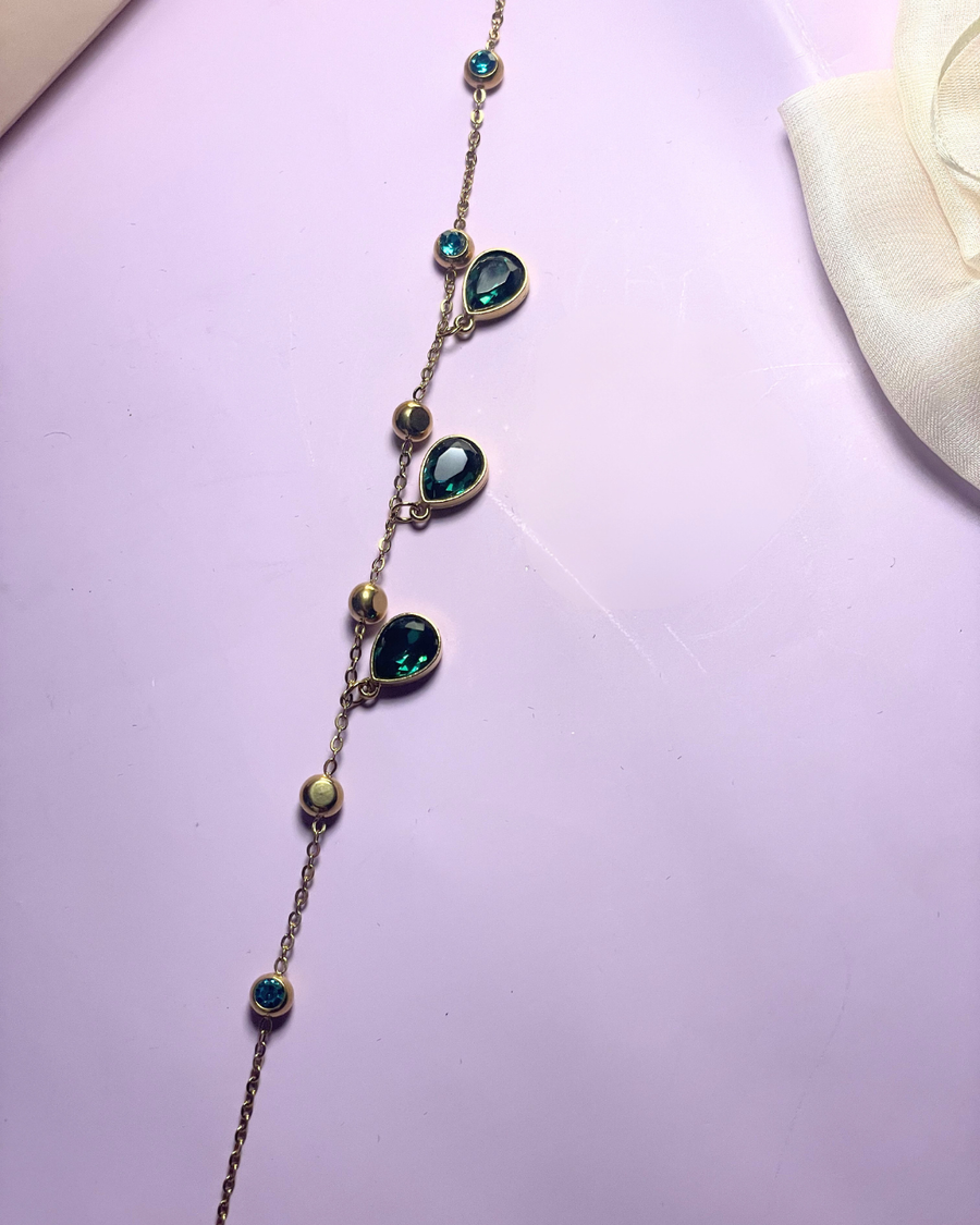 Emerald Drop Minimal Bracelet