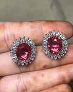 Ruby Radiance Halo Studs