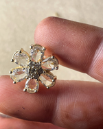 Golden Crystal Bloom Studs