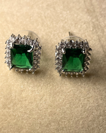 Emerald Halo Luxe Studs