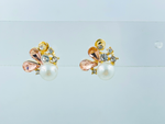 Aurora Crystal Pearl Studs