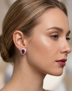 Ruby Radiance Halo Studs