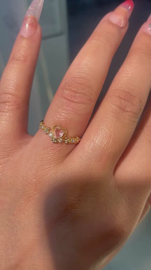 Rosé Heart Ring